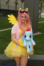 Size: 1366x2048 | Tagged: safe, fluttershy, rainbow dash, human, cosplay, goggles, irl, irl human, photo