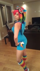 Size: 1024x1816 | Tagged: safe, artist:jenfazz, rainbow dash, human, cosplay, goggles, irl, irl human, photo, solo