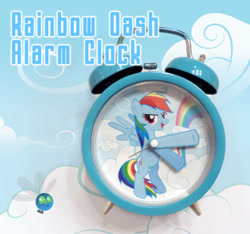 Size: 2064x1929 | Tagged: safe, artist:sn3akyfox, rainbow dash, pegasus, pony, alarm clock, clock, craft