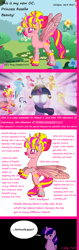 Size: 627x1987 | Tagged: safe, derpibooru import, applejack, fluttershy, pinkie pie, rainbow dash, rarity, twilight sparkle, oc, alicorn, earth pony, pegasus, pony, unicorn, pony creator, beauty, comic, donut steel, fairy, joke, mane six, ms paint, op is a cuck, pink, princess, quality, rosella