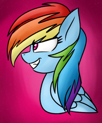 Size: 1024x1230 | Tagged: safe, artist:vetrix64, derpibooru import, rainbow dash, pegasus, pony, bust, portrait, solo