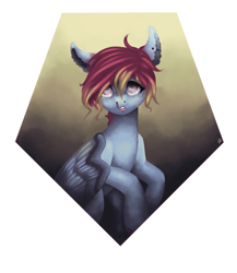 Size: 1335x1536 | Tagged: safe, artist:domidelance, derpibooru import, rainbow dash, pegasus, pony, blood, solo