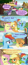 Size: 640x1468 | Tagged: safe, derpibooru import, edit, edited screencap, screencap, applejack, fluttershy, pinkie pie, rainbow dash, rarity, starlight glimmer, earth pony, pegasus, pony, unicorn, every little thing she does, apology, discovery family logo, screencap comic