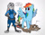 Size: 776x600 | Tagged: safe, artist:johnraptor, derpibooru import, rainbow dash, pegasus, pony, crossover, duke weaselton, judy hopps, zootopia