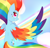 Size: 1000x960 | Tagged: safe, artist:ultrard, derpibooru import, rainbow dash, pegasus, pony, colored pupils, rainbow power, solo