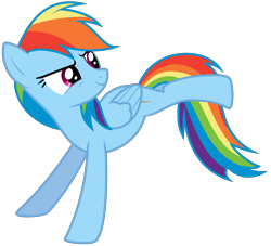 Size: 6621x6000 | Tagged: safe, artist:byteslice, rainbow dash, pegasus, pony, trade ya, absurd resolution, kicking, simple background, solo, transparent background, vector