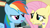 Size: 1440x810 | Tagged: safe, screencap, fluttershy, rainbow dash, pegasus, pony, trade ya, hub logo, lip bite