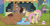 Size: 1441x762 | Tagged: safe, screencap, fluttershy, orthros, rainbow dash, dog, pegasus, pony, trade ya, hub logo, meme, multiple heads, two heads, youtube caption