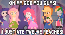 Size: 631x344 | Tagged: safe, derpibooru import, applejack, fluttershy, pinkie pie, rainbow dash, rarity, equestria girls, equestria girls (movie), image macro, meme, pinkie has a crazy idea