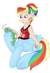 Size: 2893x4214 | Tagged: safe, artist:bewarethemusicman, derpibooru import, rainbow dash, tank, centaur, piercing