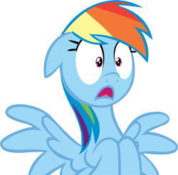 Size: 11310x11121 | Tagged: safe, artist:cyanlightning, derpibooru import, rainbow dash, pegasus, pony, buckball season, .svg available, absurd resolution, simple background, solo, surprised, transparent background, vector