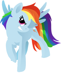 Size: 747x899 | Tagged: safe, artist:precosiouschild, rainbow dash, pegasus, pony, female, mare, simple background, solo, transparent background