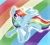 Size: 4000x3600 | Tagged: safe, artist:c-music-bone, rainbow dash, pegasus, pony, female, mare, simple background, solo