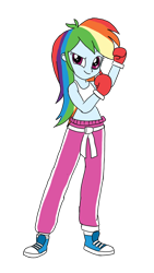 Size: 720x1280 | Tagged: safe, artist:toyminator900, derpibooru import, rainbow dash, equestria girls, boxing gloves, clothes, converse, shoes, sneakers, solo