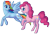 Size: 1738x1184 | Tagged: safe, artist:nakkattack, derpibooru import, pinkie pie, rainbow dash, earth pony, pegasus, pony, blue coat, duo, duo female, female, mare, multicolored mane, pink coat, pink mane, wings