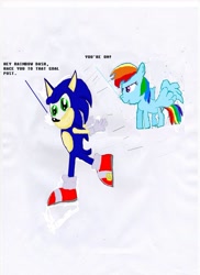 Size: 1275x1755 | Tagged: safe, artist:9000mario, derpibooru import, rainbow dash, pegasus, pony, crossover, sonic the hedgehog, sonic the hedgehog (series)