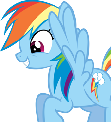 Size: 10642x11664 | Tagged: safe, artist:cyanlightning, derpibooru import, rainbow dash, pegasus, pony, .svg available, absurd resolution, simple background, smiling, solo, transparent background, vector