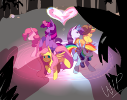 Size: 1280x1012 | Tagged: safe, artist:chiptoony, derpibooru import, applejack, fluttershy, pinkie pie, rainbow dash, rarity, twilight sparkle, earth pony, pegasus, pony, unicorn, mane six