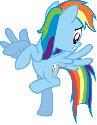 Size: 2947x3792 | Tagged: safe, artist:chromadancer, derpibooru import, rainbow dash, pegasus, pony, griffon the brush off, simple background, solo, transparent background, vector