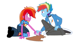 Size: 1024x576 | Tagged: safe, artist:offical-lunaflaire, feathermay, rainbow blitz, rainbow dash, equestria girls, equestria guys, humanized, male, rule 63, shipping