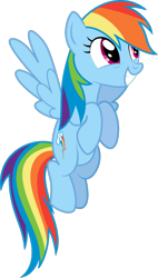 Size: 615x1080 | Tagged: safe, artist:iknowpony, derpibooru import, rainbow dash, pegasus, pony, what about discord?, cutie mark, female, flying, grin, hooves, mare, simple background, smiling, solo, transparent background, vector, wings