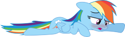 Size: 6218x1862 | Tagged: safe, artist:riq12138, derpibooru import, rainbow dash, pegasus, pony, blushing, simple background, solo, transparent background, vector