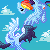 Size: 50x50 | Tagged: safe, artist:ponyofdarkness, rainbow dash, soarin', pegasus, pony, female, male, pixel art, shipping, soarindash, straight