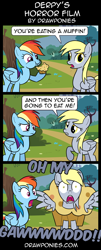 Size: 850x2098 | Tagged: safe, artist:drawponies, derpy hooves, rainbow dash, pegasus, pony, comedy, comic, female, funny, mare, muffin, not salmon, parody, troll 2, wat, wtf