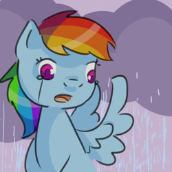 Size: 1300x1300 | Tagged: safe, artist:vogelchan, rainbow dash, pegasus, pony, crying, flying, sad, solo