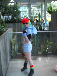 Size: 2736x3648 | Tagged: safe, rainbow dash, human, cosplay, irl, irl human, photo, solo