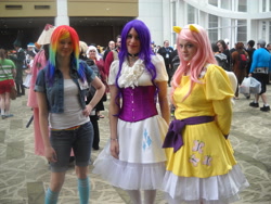 Size: 3648x2736 | Tagged: safe, fluttershy, rainbow dash, rarity, human, cosplay, irl, irl human, photo