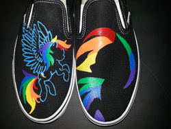 Size: 960x720 | Tagged: safe, artist:seriouslysavage, rainbow dash, pegasus, pony, clothes, custom, shoes