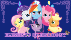 Size: 1960x1103 | Tagged: safe, artist:unisoleil, derpibooru import, applejack, fluttershy, pinkie pie, rainbow dash, rarity, twilight sparkle, earth pony, pegasus, pony, unicorn, mane six