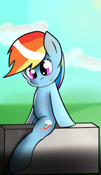 Size: 1193x2068 | Tagged: safe, artist:v0calp0ny, rainbow dash, pegasus, pony, female, mare, simple background, solo