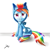 Size: 2000x2000 | Tagged: safe, artist:shogundun, derpibooru import, rainbow dash, pegasus, pony, clothes, colored pupils, cute, dashabetes, hoodie, looking at you, rainbow socks, signature, socks, solo, striped socks