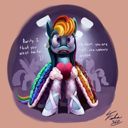 Size: 900x900 | Tagged: safe, artist:tsitra360, rainbow dash, rarity, twilight sparkle, twilight sparkle (alicorn), alicorn, pegasus, pony, unicorn, clothes, dress, female, fishnet stockings, flower in hair, frown, girly, high heels, kallisti, lipstick, makeup, mare, rainbow dash always dresses in style, thousand yard stare, tomboy taming, wide eyes