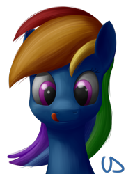 Size: 1441x1995 | Tagged: safe, artist:uber-dragon, derpibooru import, rainbow dash, pegasus, pony, bust, hungry, looking at you, portrait, simple background, solo, tongue out, transparent background