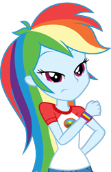 Size: 3000x4640 | Tagged: safe, artist:uponia, derpibooru import, rainbow dash, equestria girls, legend of everfree, absurd resolution, clothes, colored, flat colors, pants, show accurate, simple background, solo, transparent background, vector, wristband