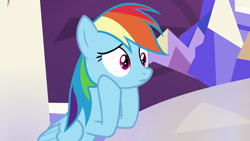 Size: 1920x1080 | Tagged: safe, derpibooru import, screencap, rainbow dash, pegasus, pony, party pooped, solo