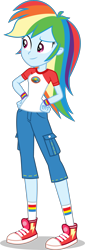 Size: 2044x6000 | Tagged: safe, artist:limedazzle, derpibooru import, rainbow dash, equestria girls, legend of everfree, absurd resolution, clothes, converse, female, shoes, simple background, sneakers, socks, solo, transparent background, vector, wristband