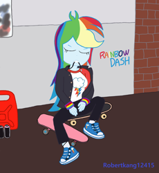 Size: 2516x2732 | Tagged: safe, artist:robertkang12415, derpibooru import, rainbow dash, equestria girls, 24k, bigone, daeil, parody, solo, superfly