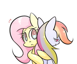 Size: 1200x1000 | Tagged: safe, artist:joycall6, fluttershy, rainbow dash, pegasus, pony, comforting, hug, sad