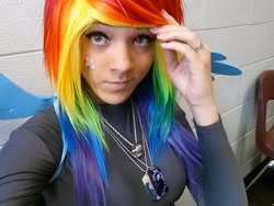 Size: 960x720 | Tagged: safe, artist:hollywoodenvy, rainbow dash, human, cosplay, irl, irl human, photo, solo