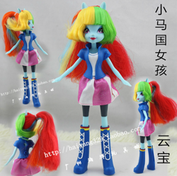 Size: 600x598 | Tagged: safe, rainbow dash, equestria girls, chinese, doll, irl, name translation, official, photo, solo, taobao, toy