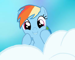 Size: 481x384 | Tagged: safe, artist:eillahwolf, rainbow dash, pegasus, pony, female, mare, simple background, solo
