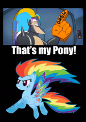 Size: 1000x1416 | Tagged: safe, rainbow dash, pegasus, pony, killgar, meme, rainbow power, starbarians, that's my pony, that's my x