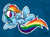 Size: 1000x749 | Tagged: safe, artist:lux121, rainbow dash, pegasus, pony, flying, relaxing, smiling, solo, spread wings, upside down