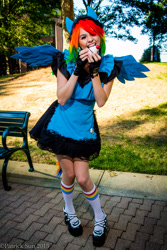 Size: 1365x2048 | Tagged: safe, artist:destinycosplay, rainbow dash, human, cosplay, irl, irl human, photo, solo