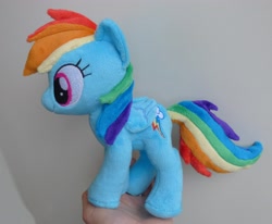 Size: 3632x3000 | Tagged: safe, artist:epicrainbowcrafts, derpibooru import, rainbow dash, beanie (plushie), hand, irl, photo, plushie, solo