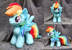 Size: 1342x942 | Tagged: safe, artist:bakufoon, derpibooru import, rainbow dash, irl, photo, plushie, solo